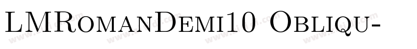 LMRomanDemi10 Obliqu字体转换